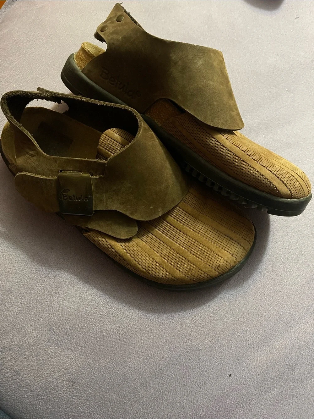 Birkenstock Betula unisex Brown Suede Slide Clogs - Casual Comfort